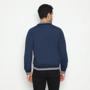 d&f CVC Jaket Bomber pria - Navy abu muda