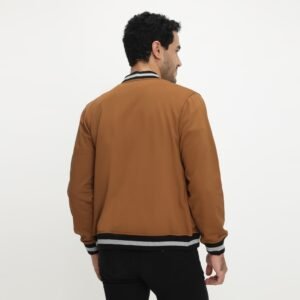 d&f CVC Jaket Bomber pria - Coklat