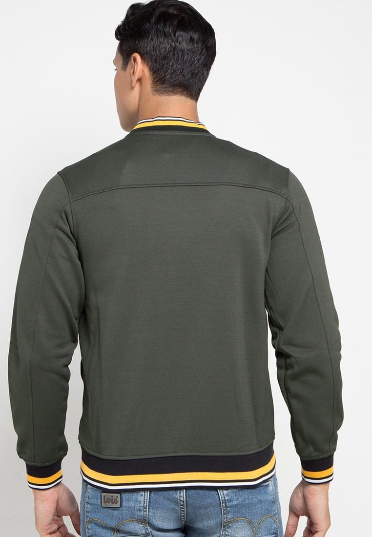 d&f jaket bomber pria - abu-abu - Image 2