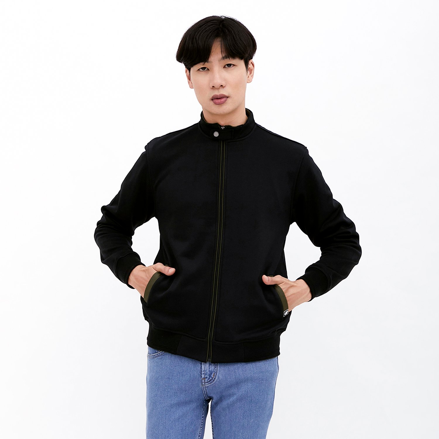 d&f Jaket pria biker 042 - Hitam