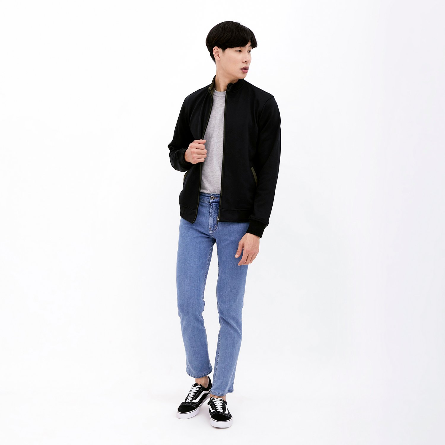 d&f Jaket pria biker 042 - Hitam - Image 5