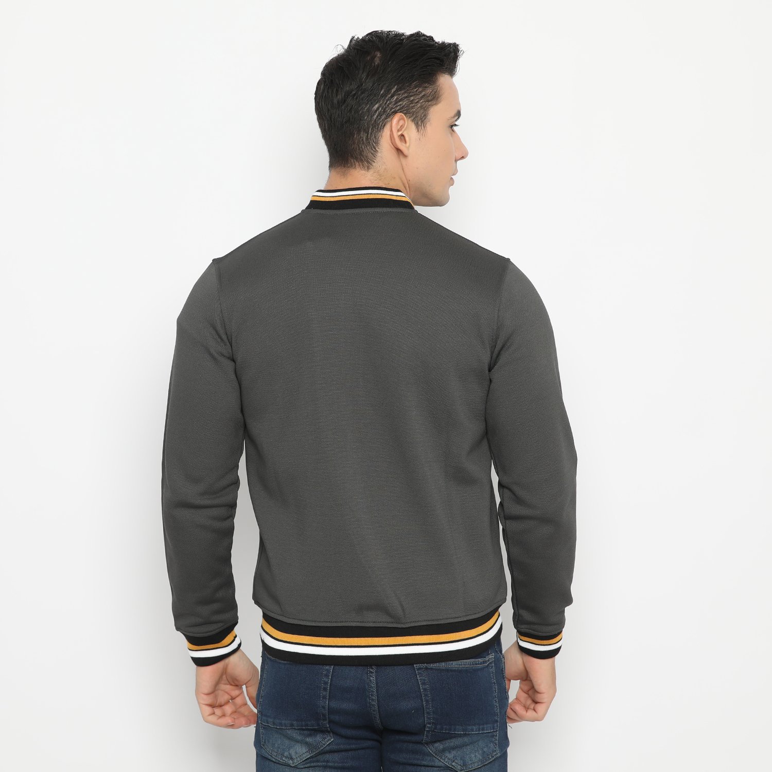 d&f jaket pria unisex bomber -darkgrey - Image 2
