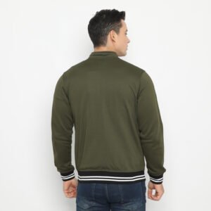 d&f jaket pria unisex biker - olive