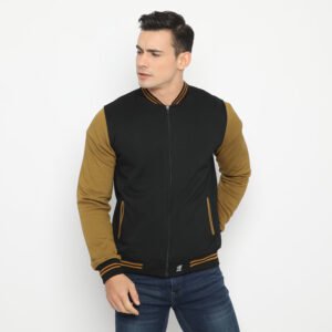 d&f Jaket Pria Unisex Bomber - Hitam Tobacco