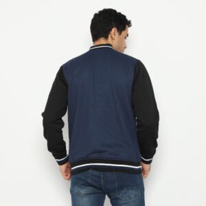 d&f CVC Jaket Pria Bomber - Navy with Hitam