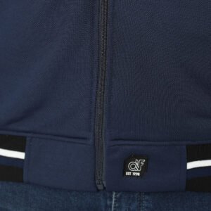 d&f CVC Jaket Pria Bomber - Navy with Hitam