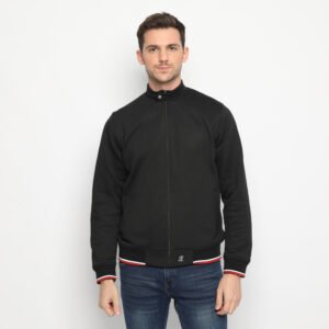 d&f CVC Jaket pria biker - hitam with button