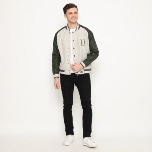d&f jaket pria unisex parasut bomber varsity - Sequoi
