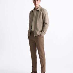 Gianni Visentin Jasket Pria Regular Fit Coklat - 0002