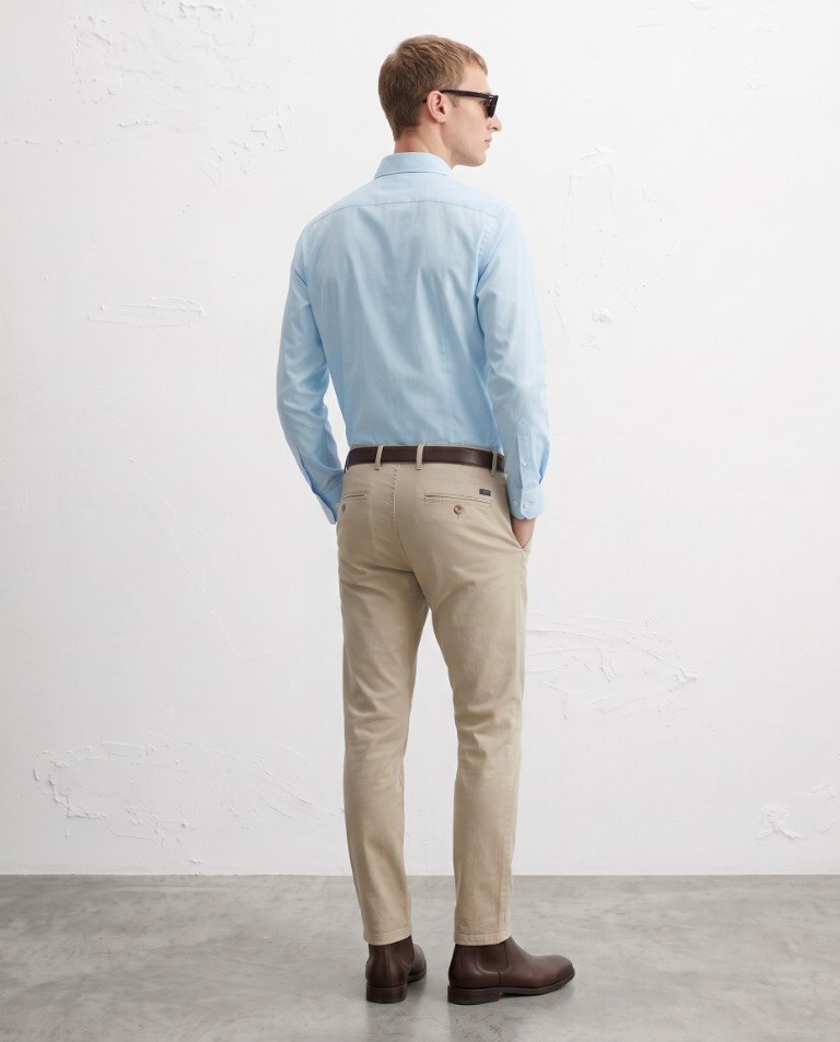 Gianni Visentin Kemeja Pria Lengan Panjang Smart Formal Biru Muda - 1201 - Image 3