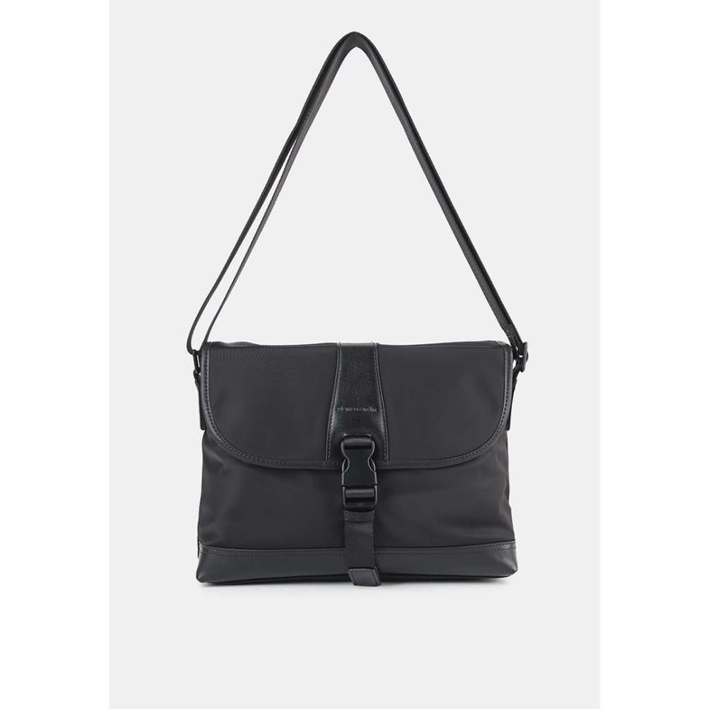 Pierre Cardin Sling Bag Tas Selempang Nilon Messenger Bag Pria Hitam 9112834701BLA