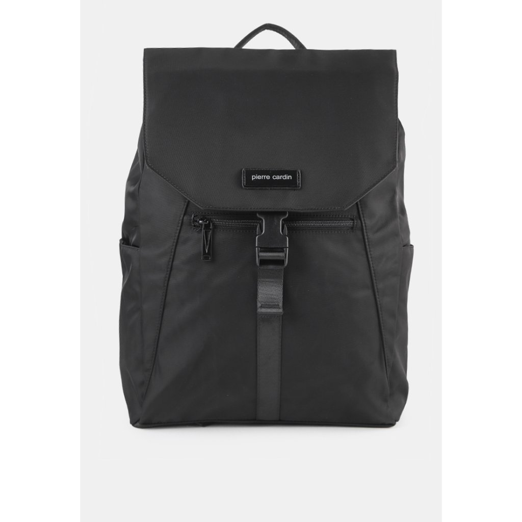 Pierre Cardin Backpack Tas Ransel Nilon Tas Punggung Pria Hitam 9112833101BLA