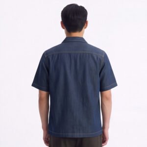 Jobb Heritage Mason Kemeja Pria Lengan Pendek Relaxed Fit Blue Denim