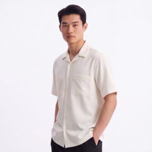 Jobb Heritage Mason Kemeja Pria Lengan Pendek Relaxed Fit Off White