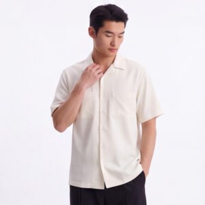 Jobb Heritage Mason Kemeja Pria Lengan Pendek Relaxed Fit Off White