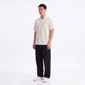 Jobb Heritage Mason Kemeja Pria Lengan Pendek Relaxed Fit Off White