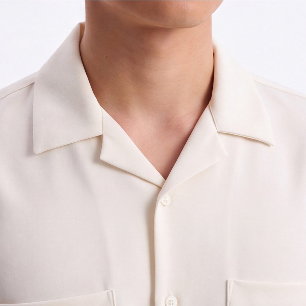 Jobb Heritage Mason Kemeja Pria Lengan Pendek Relaxed Fit Off White - Image 6