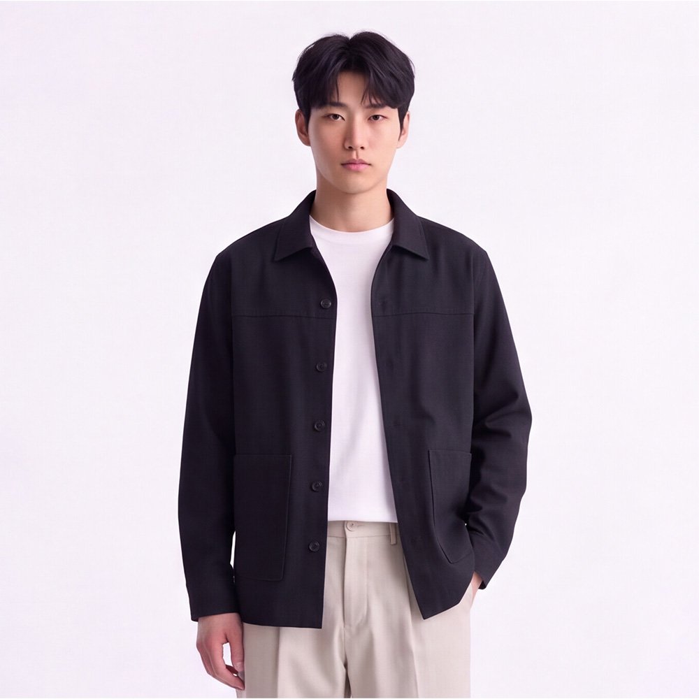 Jobb Heritage Jeffrey Kemeja Pria Lengan Panjang Relaxed Fit Black