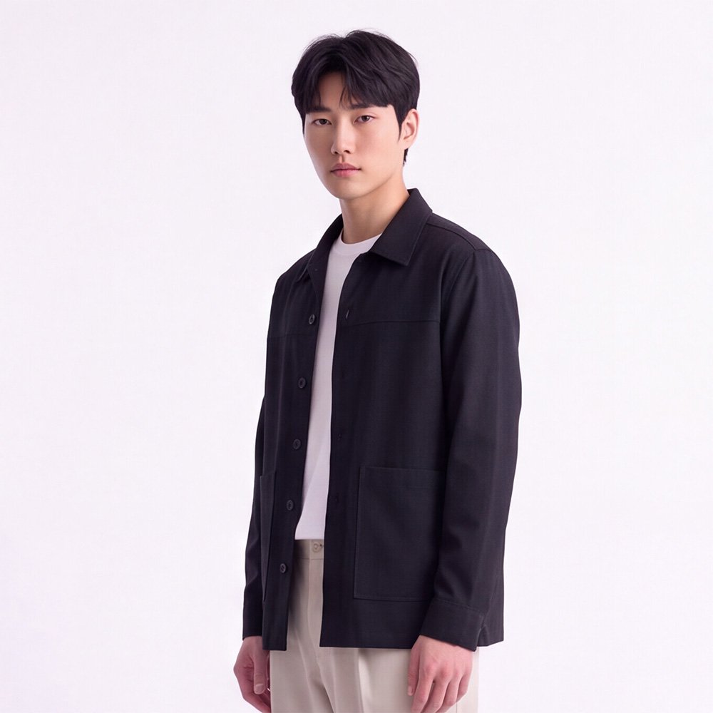 Jobb Heritage Jeffrey Kemeja Pria Lengan Panjang Relaxed Fit Black - Image 2