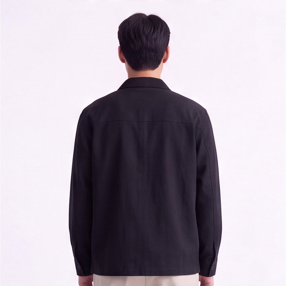 Jobb Heritage Jeffrey Kemeja Pria Lengan Panjang Relaxed Fit Black - Image 3