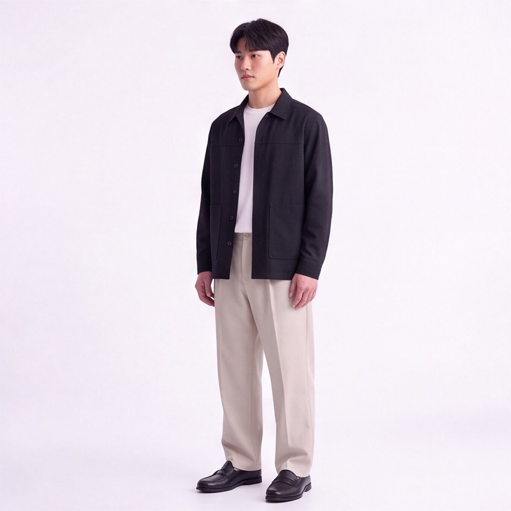 Jobb Heritage Jeffrey Kemeja Pria Lengan Panjang Relaxed Fit Black - Image 4