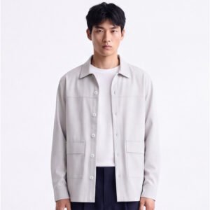Jobb Heritage Jeffrey Kemeja Pria Lengan Panjang Relaxed Fit Soft Grey