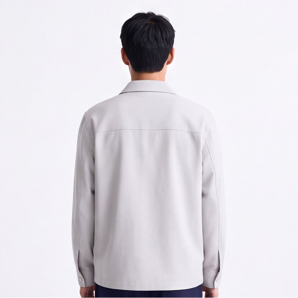 Jobb Heritage Jeffrey Kemeja Pria Lengan Panjang Relaxed Fit Soft Grey - Image 3