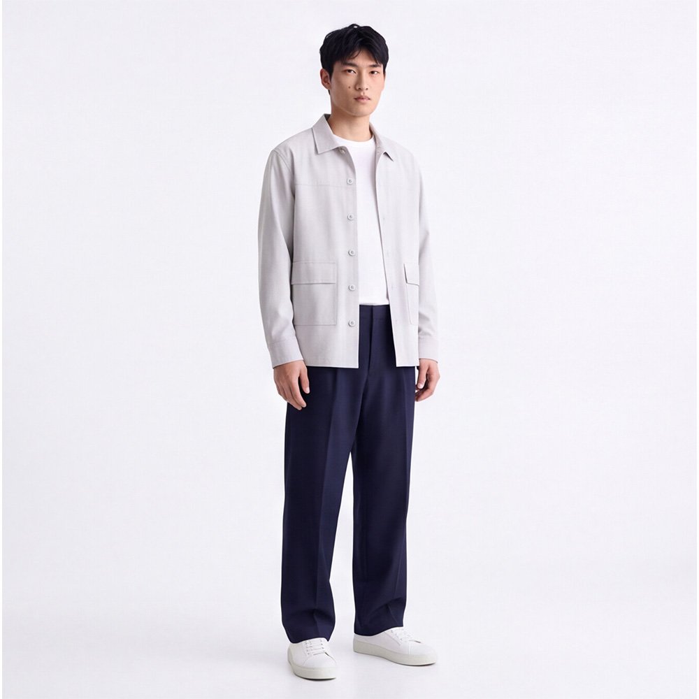 Jobb Heritage Jeffrey Kemeja Pria Lengan Panjang Relaxed Fit Soft Grey - Image 4