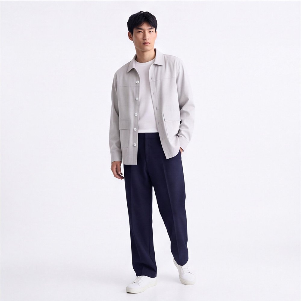 Jobb Heritage Jeffrey Kemeja Pria Lengan Panjang Relaxed Fit Soft Grey - Image 5