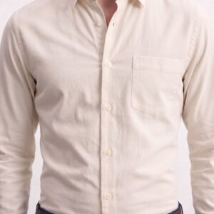 Gianni Visentin - Kemeja Formal Oxford Reguler Fit Light Beige - 9110