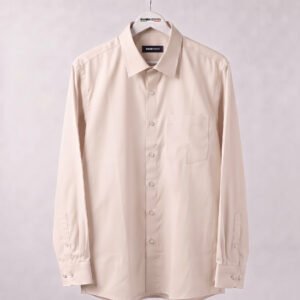 Gianni Visentin - Kemeja Formal Oxford Reguler Fit Light Beige - 9110