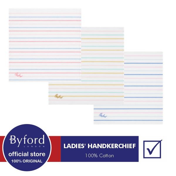 Byford Sapu Tangan 3 warna / pack - XBYH30W3CL
