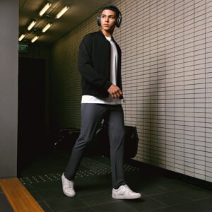 JOBB x MACK WELDON Radius Celana Panjang Pria Straight Fit Charcoal Heather