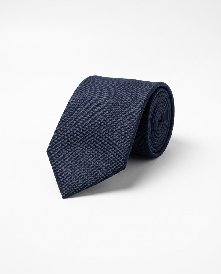 Gianni Visentin Dasi Pria Garis-garis Biru Tua - 0917