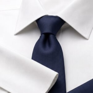 Gianni Visentin Dasi Pria Garis-garis Biru Tua - 0917
