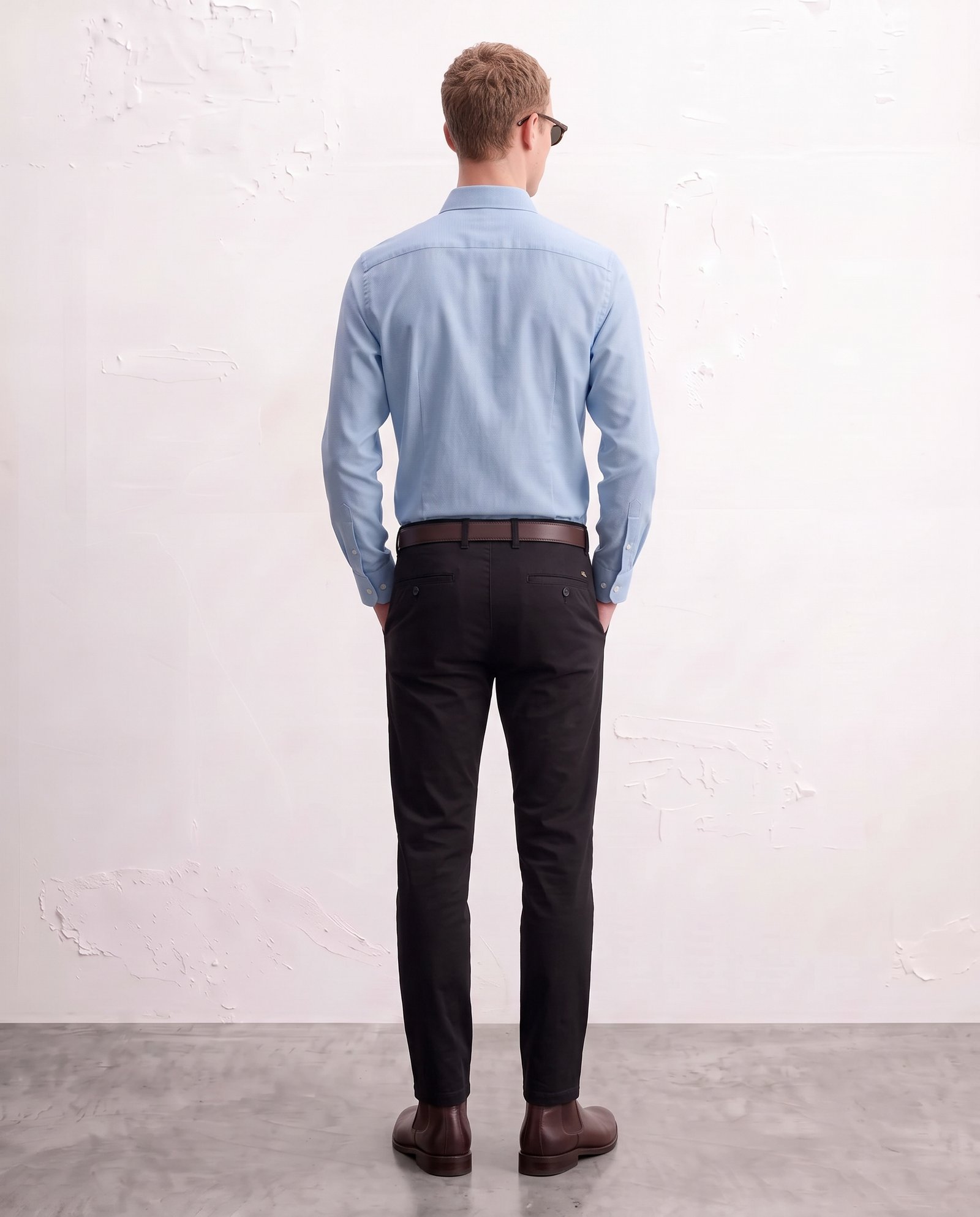 Gianni Visentin - Kemeja Formal Oxford Reguler Fit Light Blue - 9110 - Image 3
