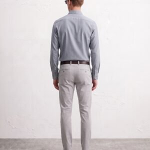 Gianni Visentin - Kemeja Formal Oxford Reguler Fit Stone Grey - 9110