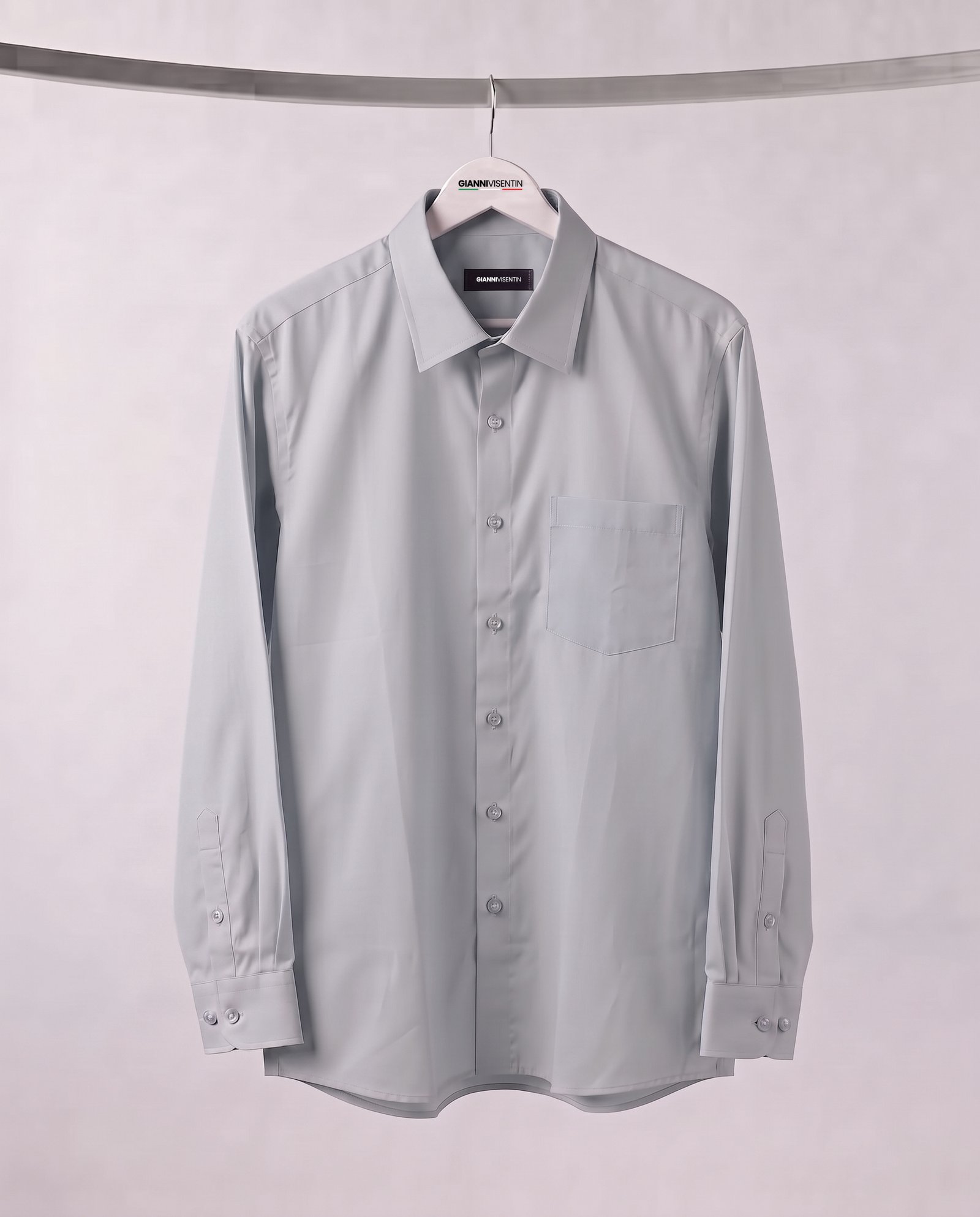 Gianni Visentin - Kemeja Formal Oxford Reguler Fit Stone Grey - 9110 - Image 5