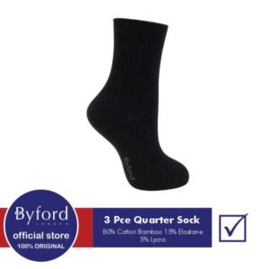 Byford Kaos Kaki Quarter Sock 3 prs/pack - SBYS06Q3CBA1
