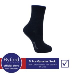 Byford Kaos Kaki Quarter Sock 3 prs/pack - SBYS06Q3CBA1