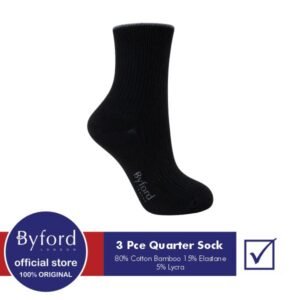 Byford Kaos Kaki Quarter Sock 3 prs/pack - SBYS06Q3CBA1