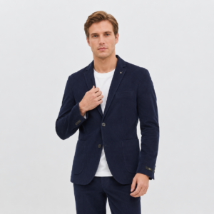 JOBB Grand-T2 Setelan Jas dan Celana Pria Slim Fit Navy
