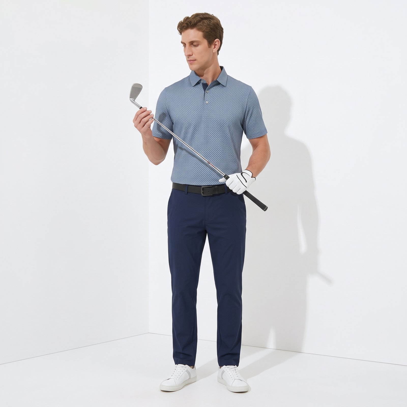 Jack Nicklaus Blackwood Premium Lattice Print Polo Shirt Golf Performance - Image 5