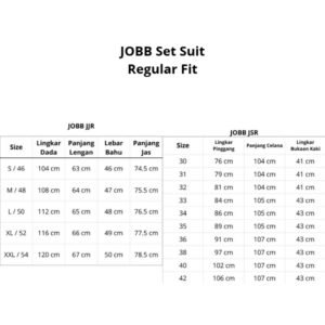 JOBB Malaga Setelan Jas dan Celana Pria Regular Fit Navy