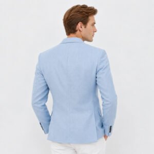 JOBB Danbury-T2 Blazer Pria Slim Fit Biru Muda