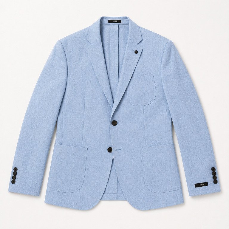 JOBB Danbury-T2 Blazer Pria Slim Fit Biru Muda - Image 6