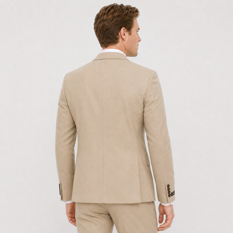 JOBB Estonia Setelan Jas dan Celana Pria Slim Fit Medium Khaki - Image 4