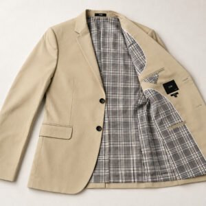 JOBB Estonia Setelan Jas dan Celana Pria Slim Fit Medium Khaki