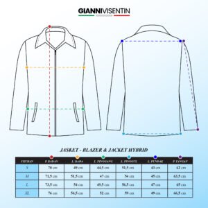 Gianni Visentin Jasket Pria Regular Fit Hitam - 0001