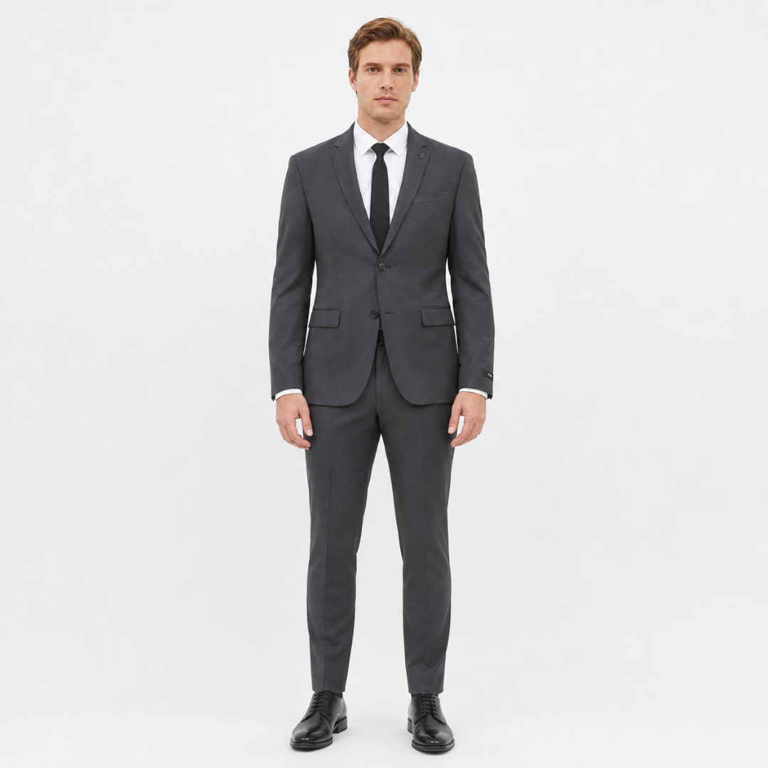 JOBB Eritrea-T2 Setelan Jas dan Celana Pria Slim Fit Charcoal - Image 5
